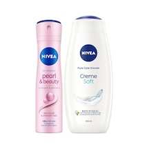 Creme Soft Banyo Ve Duş Jeli 500ml Ve Kadın Sprey Deodorant Pearl&beauty 150ml, 48 Saat Ter Karşıtı Diğer