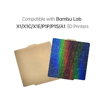 Novahub 257x257mm Bambu Lab Uyumlu Çift Taraflı Peı Yıldız Desenli Esnek Yatak Yüzeyi