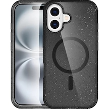 Newface Apple İphone 16 Plus Kılıf Star Magsafe Kapak - Siyah