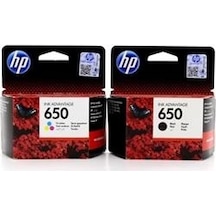 Hp Cz101ae + Cz102ae 650 Siyah + Renkli Kartuş Seti