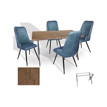 Anemon - Çırağan Masa Takımı Werzalit, Allzalit, Vermodin Tabla 80x120 - Rustic Dark - Mavi Çok Renkli