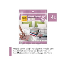 Magic Saver Bag 4'Lü Seyahat Poşeti Roll-Up Xs+S+M+L