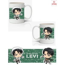 Attack On Titan Levi Ackerman Anime Temalı Beyaz Kupa Bardak Sevgiliye Arkadaşa Hediye Beyaz