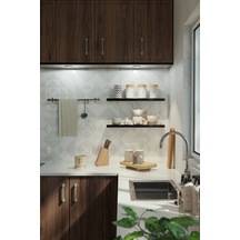 Yankı-BYEG 2li 60 cm Mat Siyah Mdf Duvar Rafı Gizli Bağlantı