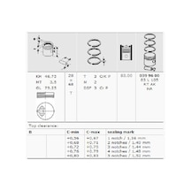 Mahle 0399600 Motor Pıston Segman Expert Jumpy Scudo P306 Xsara P406 Xantıa P405 P806 Evesıon Xud9t 1,9td 83,00mm Std
