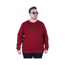 Moc Grande Mocgrande Büyük Beden Bisiklet Yaka 3ip Sweat Dream 25715 Murdum Mürdüm