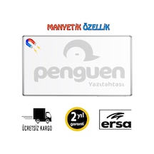 Penguen Alü Çer. Duvara Monte Manyetik Yazı Tahtası Beyaz 100X180