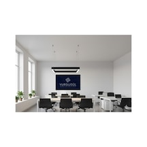 40x40 Cm Siyah Kasa Lineer Led Panel 6500k Beyaz Işık Modern Tavan Armatürü .