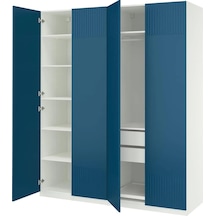 Ikea Beyaz Fonksiyonel Kapaklı Gardırop Beyaz-mavi
