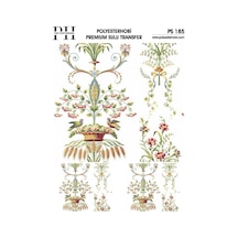 Polyesterhobi Premium Sulu Transfer 25x35 Cm Çiçek Desenli Ps 185
