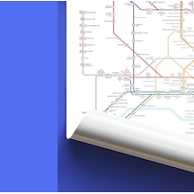 Buyartforless London Underground Transit Haritası 36x24 İngiltere Seyahat Sanat Baskısı Poster, Çok Renkli Diğer