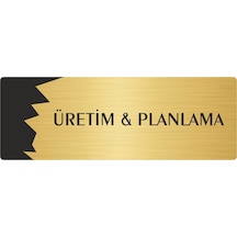 Metal Departman Kapı İsimliği, Yönlendirme Levhası Üretim & Planlama 7x20 Cm Altın Renk