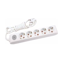 Viko 6'lı Priz 3x1,5 mm Uzatma Beyaz 25 MT