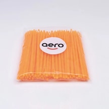 Aero Çuvaldız Plastik Dar Delik Kısa 12.5 cm 100 Adet Turuncu