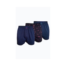 Malabadi Erkek 3 Lü Set-2 Premium Collection Desenli Geniş Kalıp Modal Boxer 3m254 Set-2