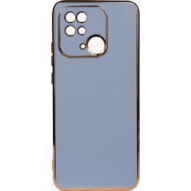Xiaomi Uyumlu Redmi 10c Kılıf Zore Kenarı Gold Renk Silikon Bark Kapak