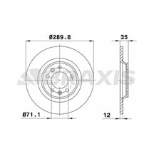 Peugeot 407 Arka Fren Diski 2004-2011 Braxıs Ae0115 2adettir