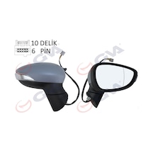 Dış - 364 - Dikiz Aynası Sağ Fıesta 12 Elektrikli Isıtmalı Sinyalli Astarlı Asferik 6 - Edntrend - Fiş Vm-6326ehpar