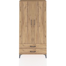 Arges Dolap 4 Raflı 2 Çekmeceli 2 Kapaklı 88x30x182 Çam-çam Çam