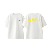 Thewert Dark Cat Tasarım Sırt Baskılı Pamuk Beyaz Oversize T-shirt
