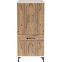 Arges Dolap 2 Raflı Tek Çekmeceli 4 Kapaklı 60x30x134 Aytaşı-çam Aytaşı