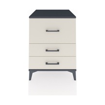 Kronos Komodin 3 Çekmeceli 60x59x80 Antrasit-aytaşı Antrasit