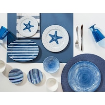 Porland Starfish 36 Parça 6 Kişilik Kahvaltı Takımı 04por033182 Mavi