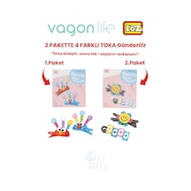 4'lü Saç Toka Seti Önce Birleştir,sonra Tak 2 Paket 4 Adet Gönderilir Yapı Toka Seti Ff 7104-7135