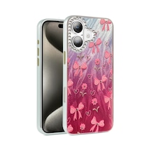 Mey İthalat Apple Uyumlu iPhone 16 Plus Kılıf Blade Aynalı Desenli Kapak - Desen 3 Pembe