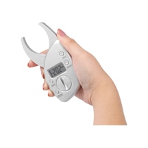 Vkemall Dijital Vücut Yağı Ölçer - Abs Malzeme, 0-52.5mm Aralığı, Lcd Ekranlı, Portatif, Hassas Ölçüm - Gümüş