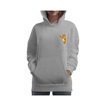 Jerry Baskılı Oversize Unisex Kapüşonlu Sweatshirt Gri