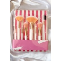 Makyaj Fırça Seti Beyaz 8'li