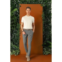 Efor Comfort Fit Gofre Kumaş Pileli Pamuk Casual Nefti Pantolon P 1148 Nefti