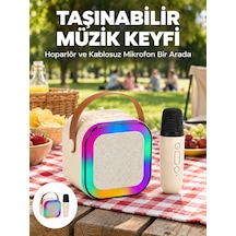 Kablosuz Karaoke Mikrofon Hoparlör Seti Güçlü Ses Çıkışı Yeni Nesil - Lisinya