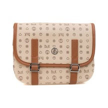 Bilik Deri Monogram Açık Vizon/taba Kadın Çapraz Askılı Çanta İv 001