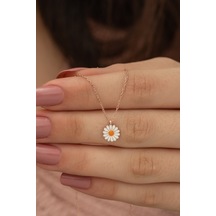 925 Ayar Minik Papatya Kadın Gümüş Kolye (484698058)