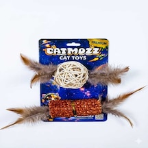 Catmozz Premium Doğal Mısır Koçanlı&bambu Toplu Oyuncak
