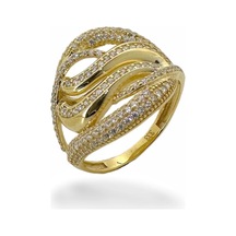 Magold  8 Ayar Altın Özel Tasarım Günlük Kullanışlı Yüzük