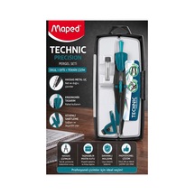 Metal Hassas Pergel Seti 3 Parça 1 Adet Maped 291010 Technic Precision Profesyonel Pergel Proje Mimari Teknik Çizim Seti Koyu Mavi