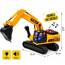 Power Işıklı Ve Sesli Oyuncak Ekskavatör 30 Cm