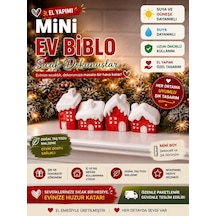 4 Lü Dekoratif Karlı Ev 5 CM