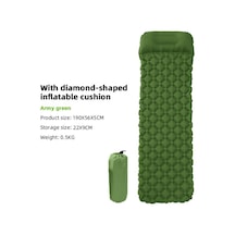 Şişme Açık Uyku Mat Yastık Yüzme Kamp Mat Yastık Hava Yataklı Uyku Kanepe - Yeşil