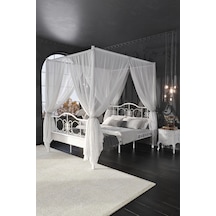 Argimo Pero Sultan Çift Kişilik Metal Beyaz Karyola 150x200 (Cibinliksiz)