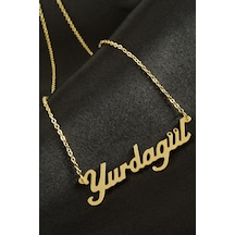 Yurdagül İsimli Kolye -sarı N145 altın