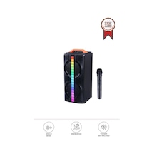 Torima Kts-1790 Siyah Mikrofonlu Rgb Ledli Taşınabilir Bluetooth Hoparlör Parti Speaker