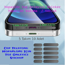 Cep Telefonu Hoparlörü Için Toz Önleyici Sticker-telefon Hoparlör Koruyucu 1.6 Cm-2.2 Cm 10 Adet