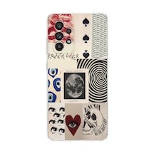 Samsung Galaxy Uyumlu A33 Silikon Desen092 Çok Renkli
