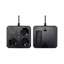 Akım Korumalı Anahtarlı Priz - 3x Priz - 2x Usb - 2x Type-c - 2 Mt Kablo Hızlı Şarj Özellikli Siyah 0-2