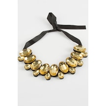 Oval Taşlı Yaka Kolye 11 41585156