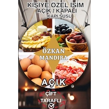 Kişiye Özel Şarküteri Mandıra Açık Kapalı Kapı Süsü, İsme Özel Şarküteri Tabelası Dekoru